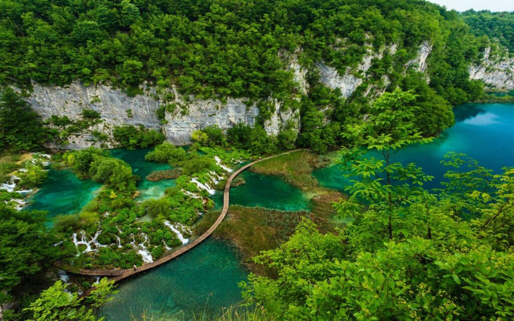 Plitvice Lakes National Park Ariel View Croatia Wallpapers Hd