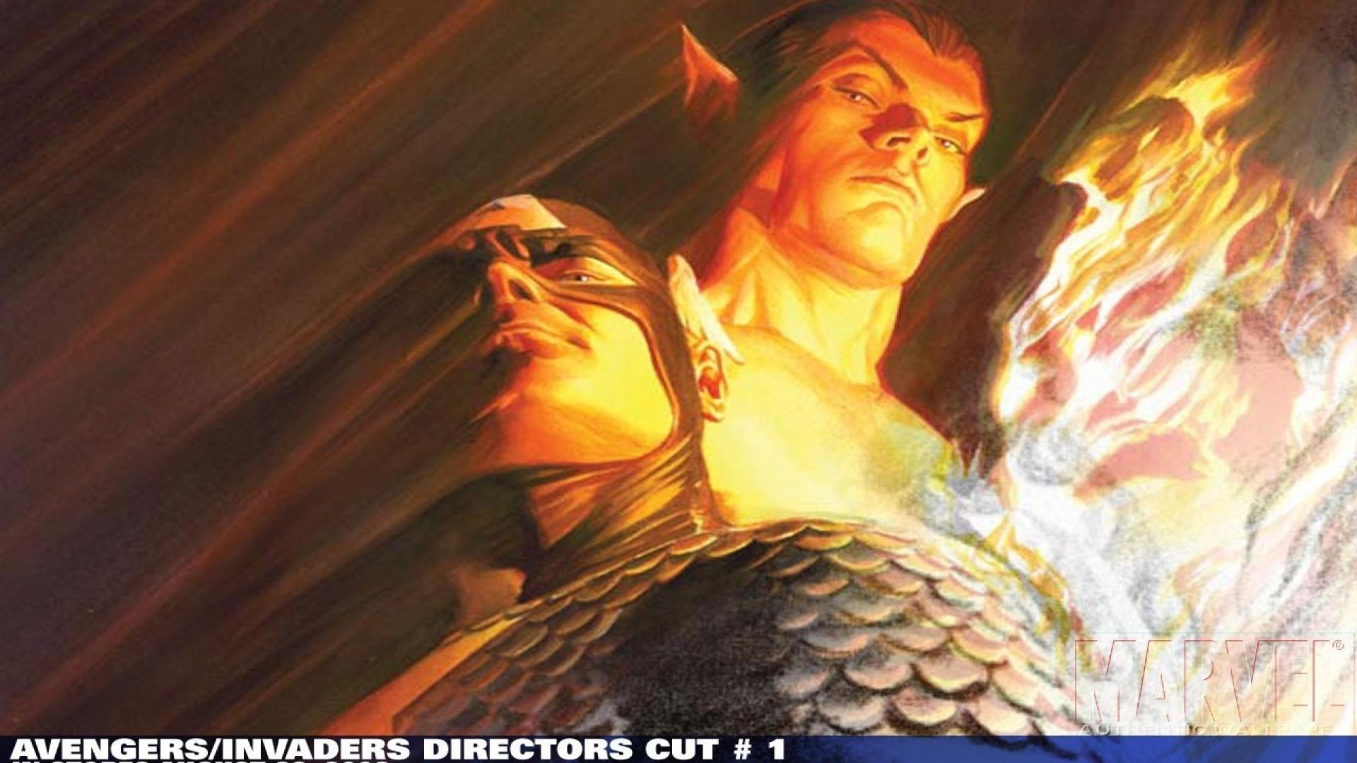 Human torch alex ross namor the submariner wallpapers