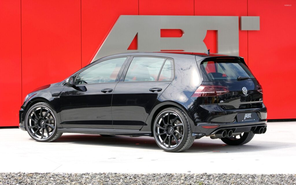 Black ABT Volkswagen Golf Mk back side view wallpapers