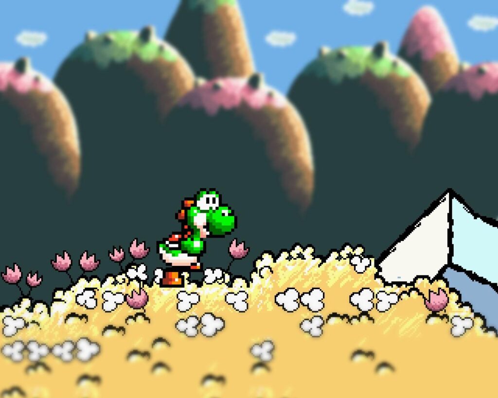 Free computer wallpapers for super mario world yoshis island