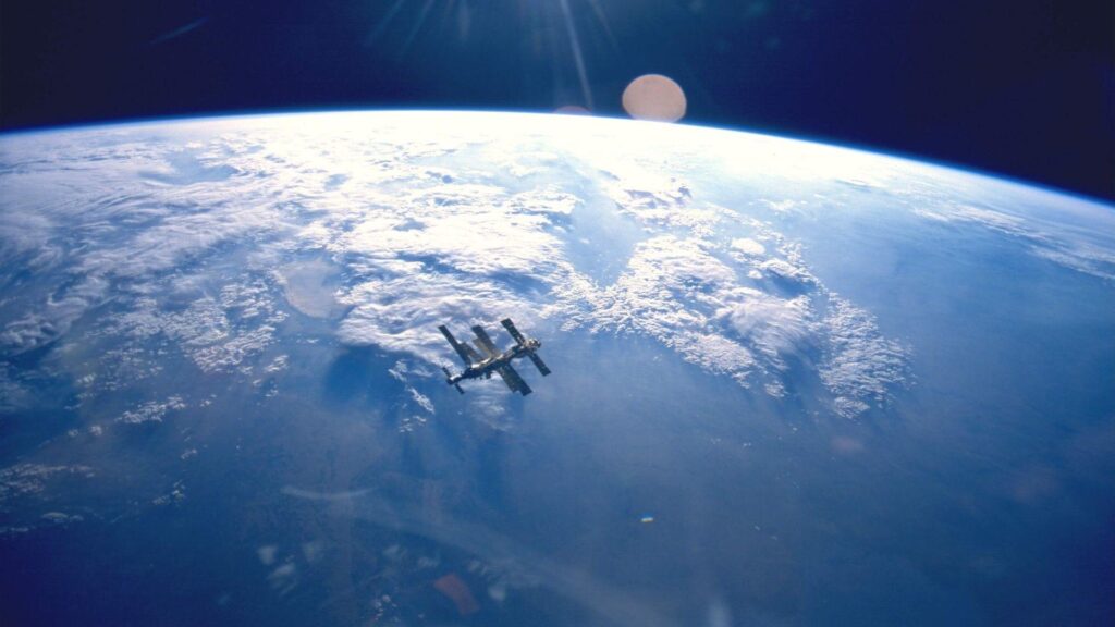 Earth Space Atmosphere Mir Space Station Wallpapers