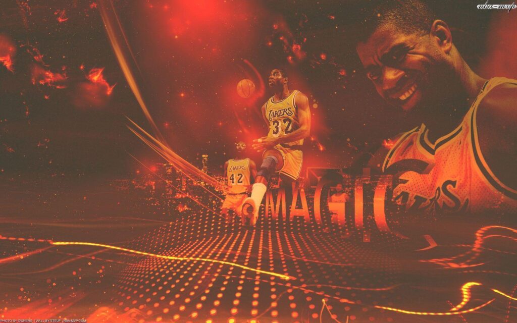 Magic Johnson Lakers × Wallpapers