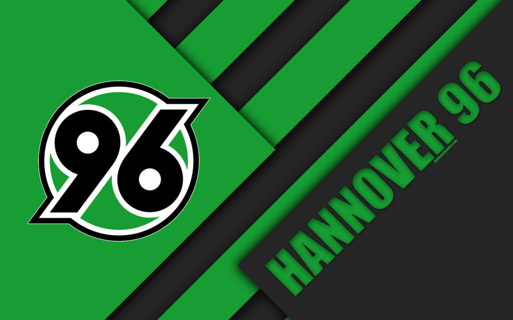 Download wallpapers Hannover FC, k, material design, green black