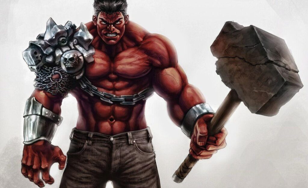 Red Hulk in Azgard by Pyroow