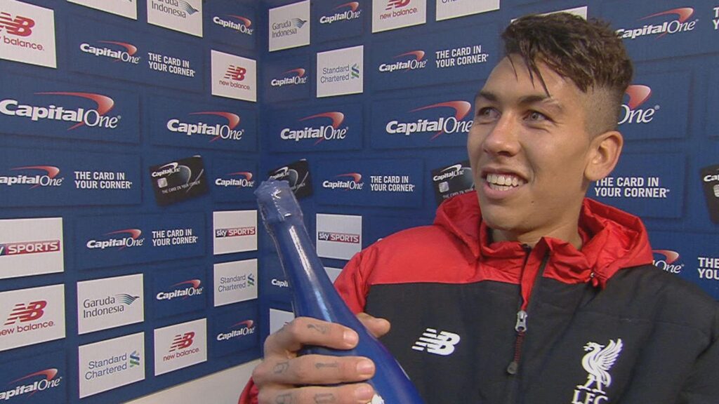 Liverpool’s Roberto Firmino cannot believe he gets to keep man