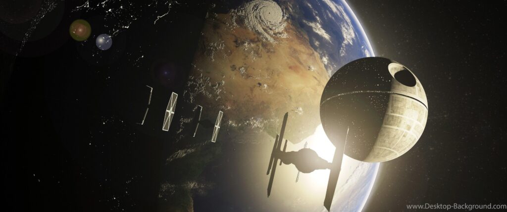 Star Wars, Death Star, TIE Fighter, Space, Planet, Earth Wallpapers
