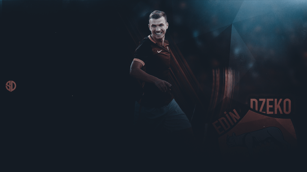 Edin Dzeko AS Roma Art Wallpapers Themes