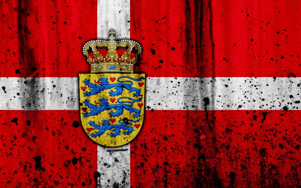 Download wallpapers Danish flag, k, grunge, flag of Denmark, Europe