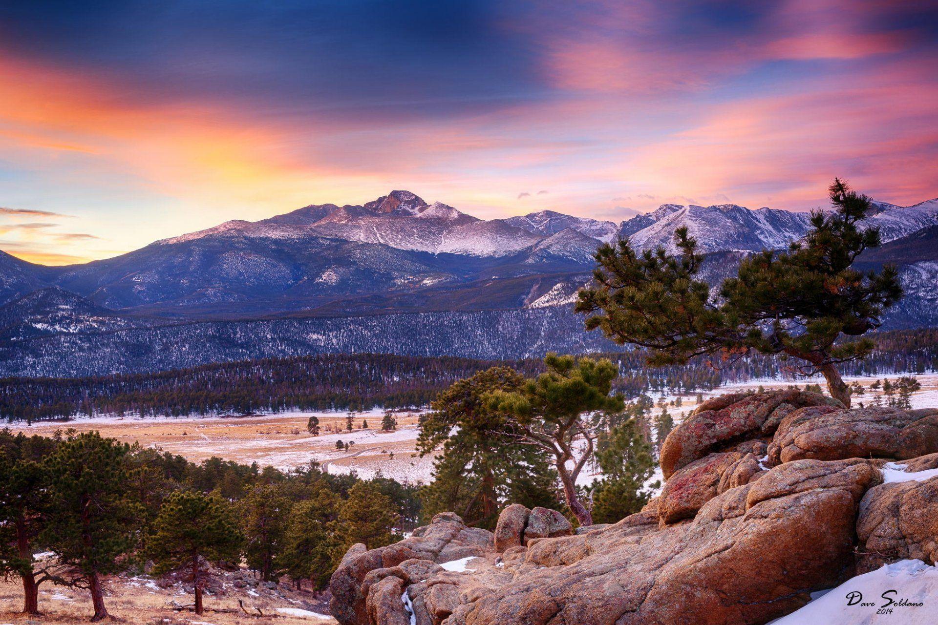 Colorado rocky mountain national park mountain forest winter