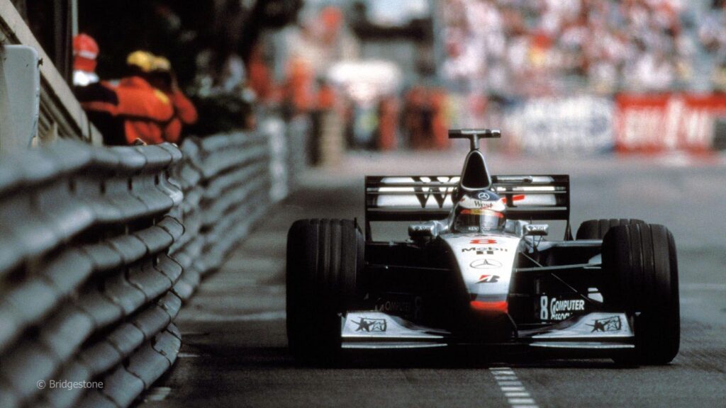 Mika Häkkinen in his McLaren MP|