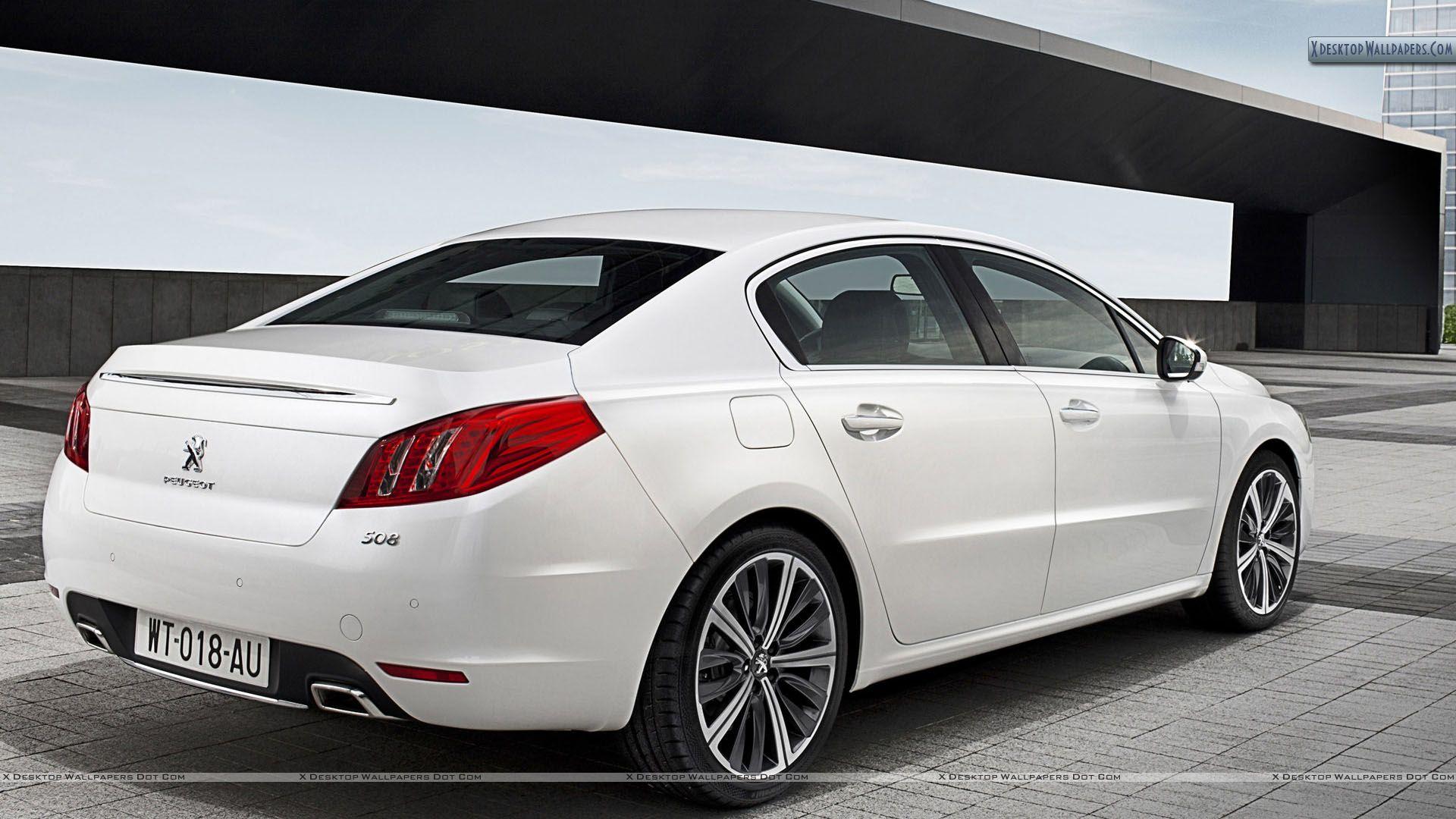 Peugeot Saloon Back Pose in White Color Wallpapers
