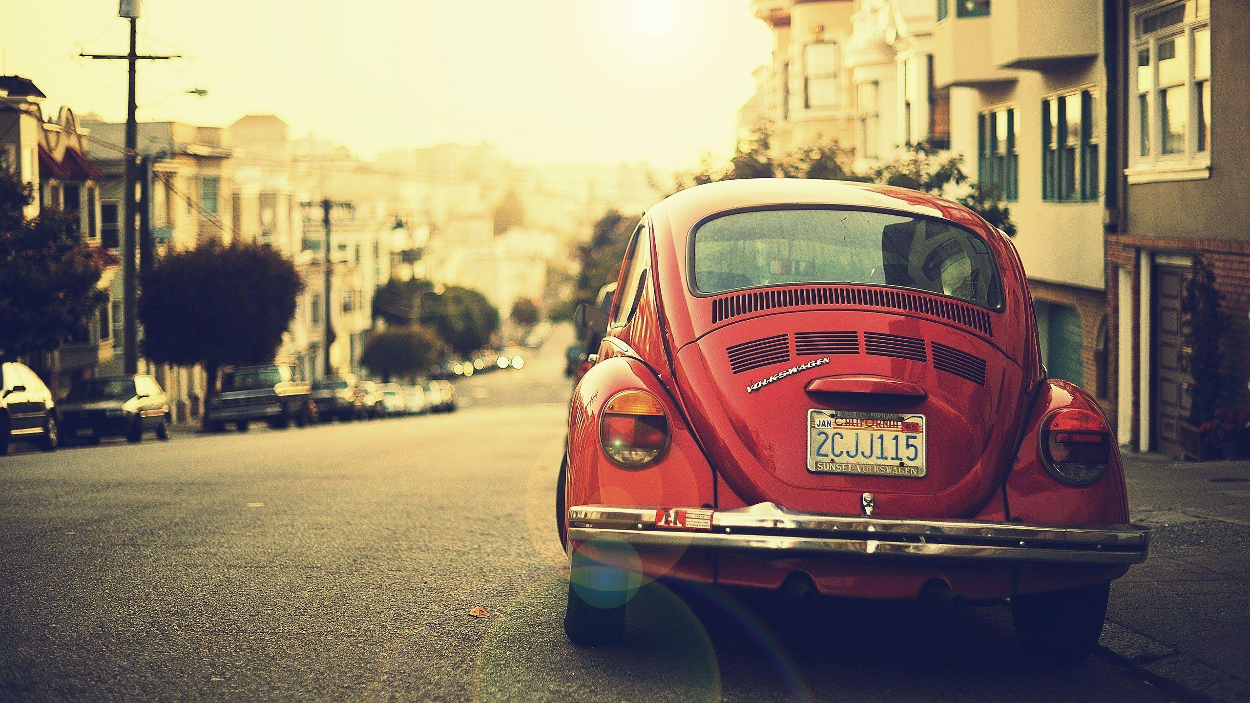 Volkswagen Beetle Vintage Photography 2K Wallpapers Is a Awesome