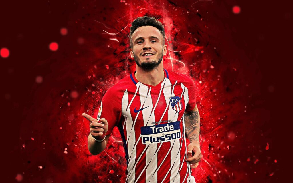 Download wallpapers Saul Niguez, k, abstract art, football