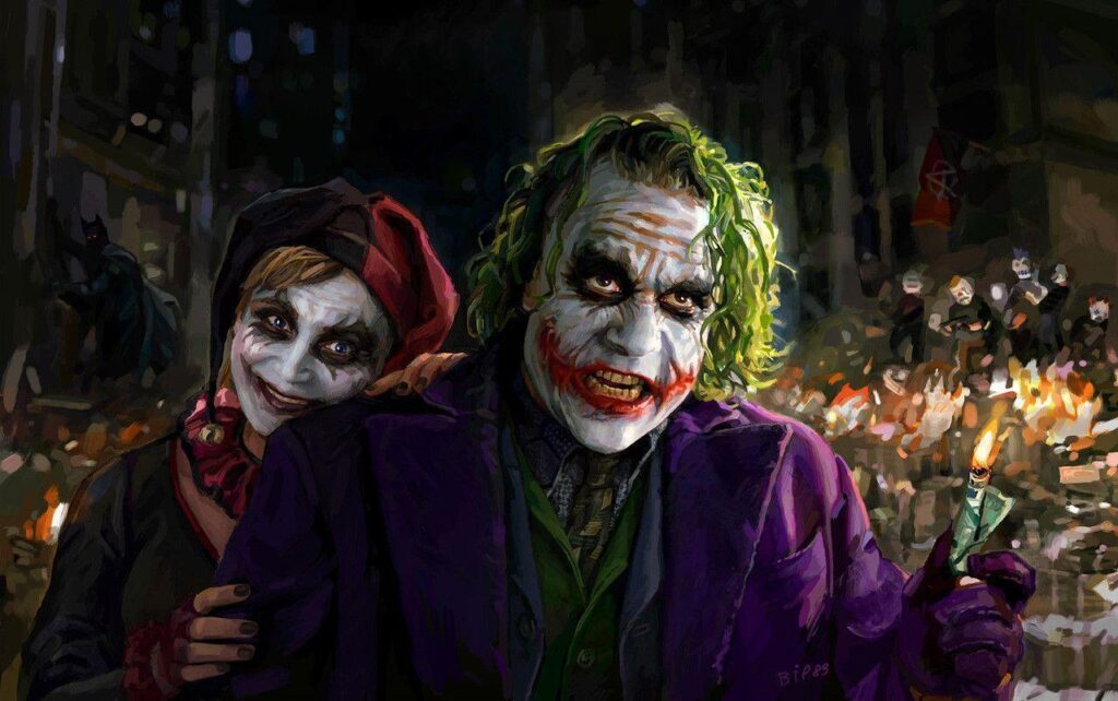 The Joker Wallpaper Joker and Harley Quinn