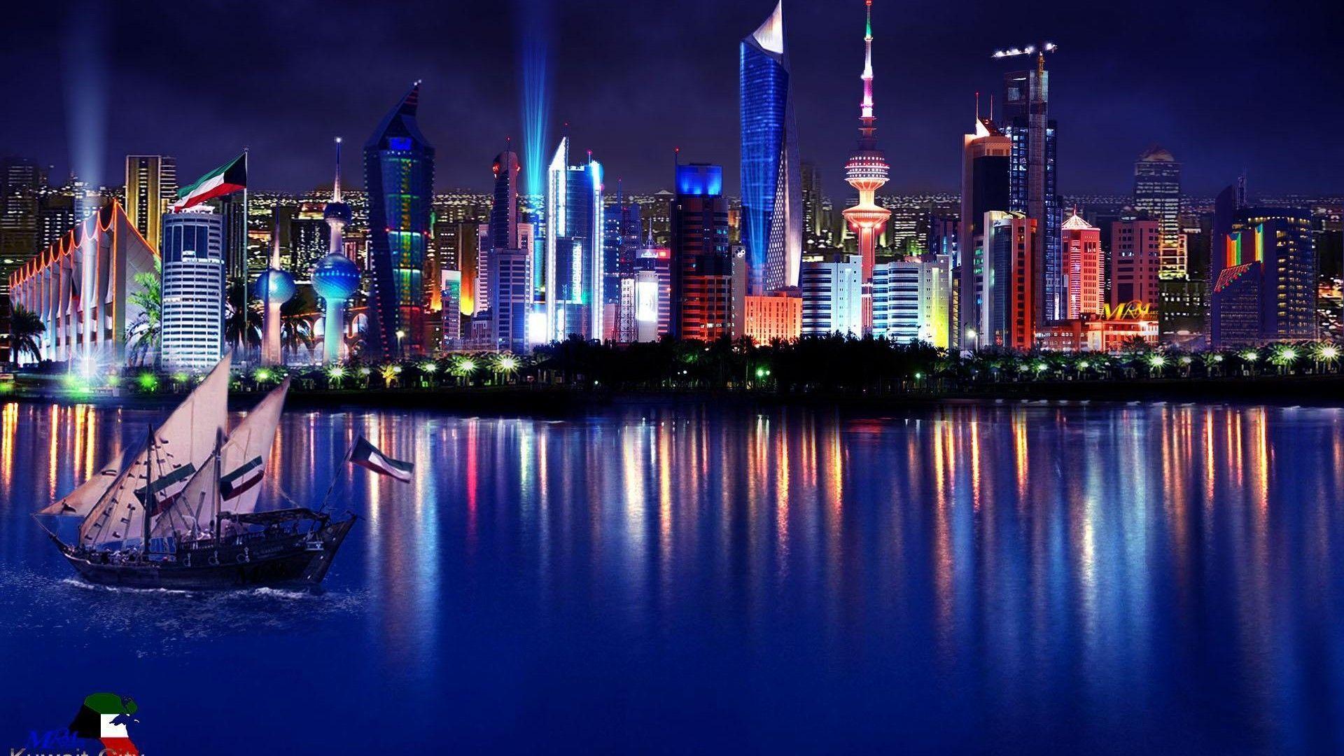 Kuwait City Night 2K desk 4K wallpapers Widescreen High