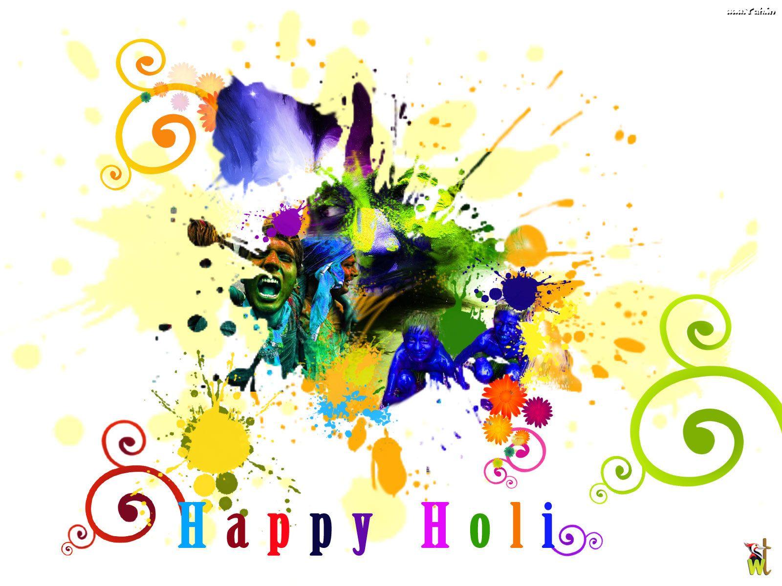 Happy Holi Widescreen 2K Wallpapers