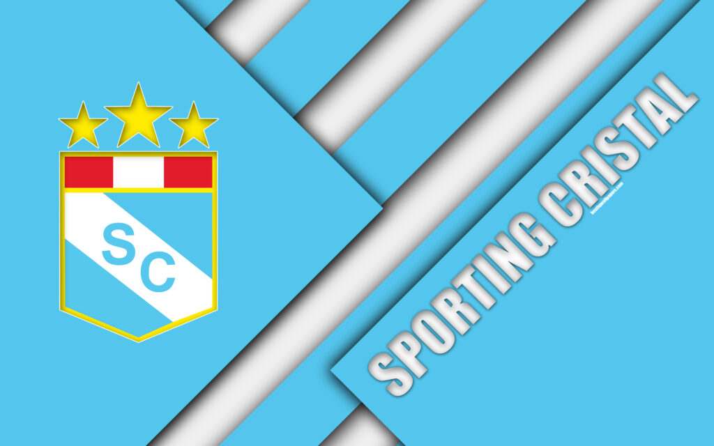 Download wallpapers Sporting Cristal FC, k, logo, white blue
