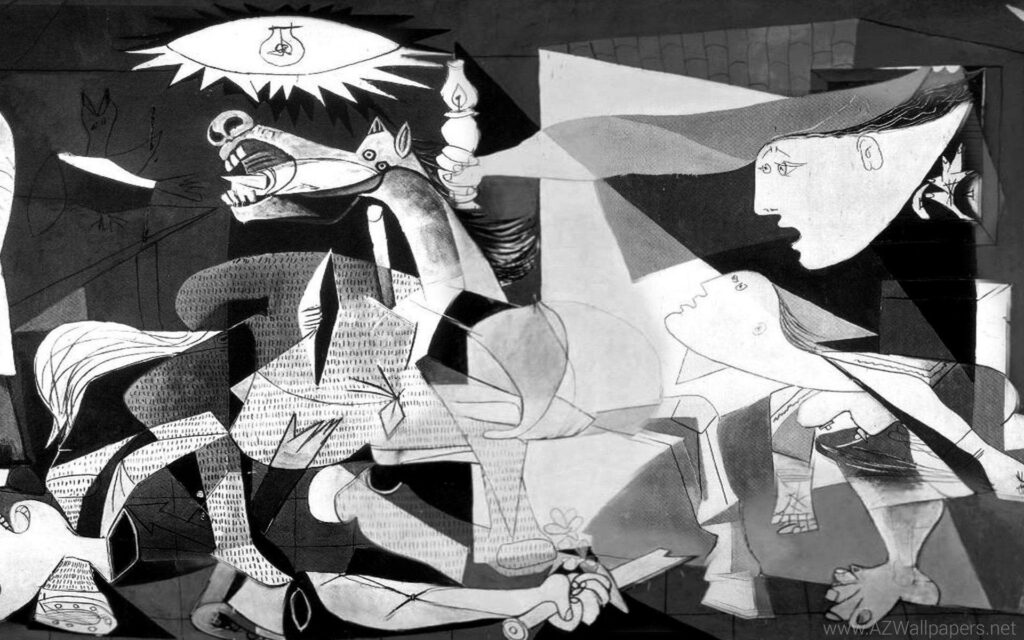 Pablo Picasso Guernica Desk 4K Backgrounds