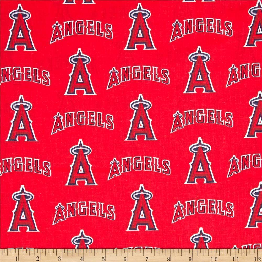 MLB Cotton Broadcloth Los Angeles Angels of Anaheim Red|Blue