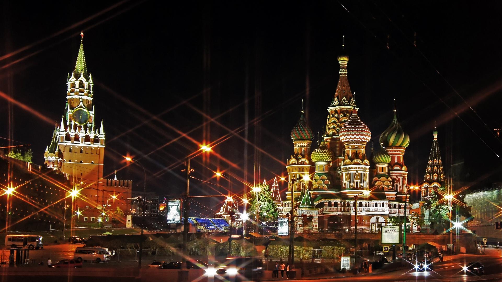 Download wallpapers moscow, russia, red square, light