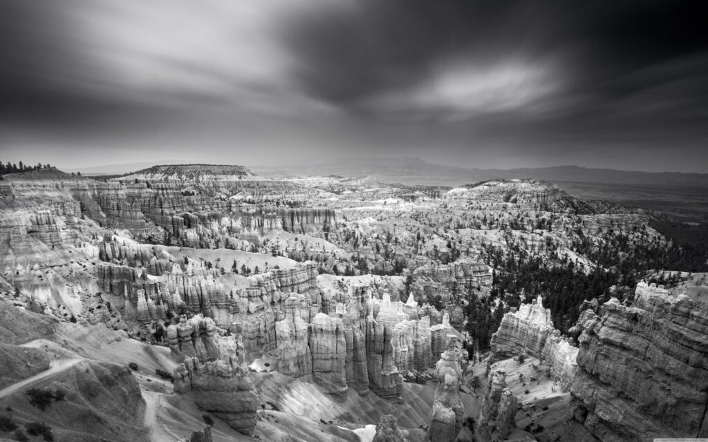 Bryce Canyon National Park Black And White ❤ K 2K Desktop