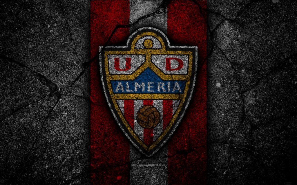 Download wallpapers k, FC Almeria, logo, Segunda Division, soccer