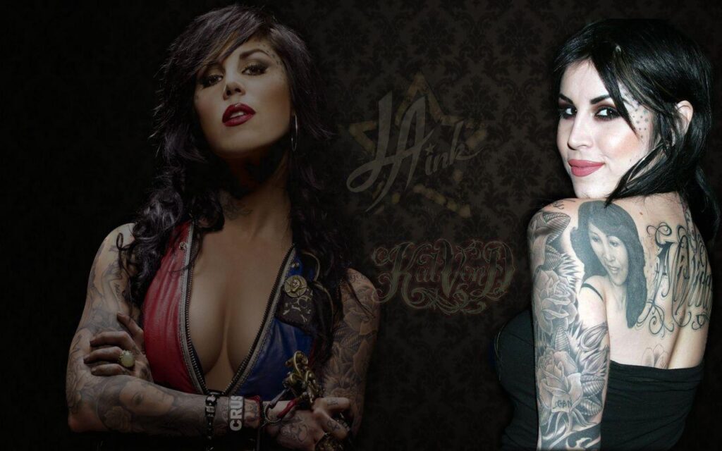 Kat Von d Wallpaper, Hot and Sexy Lingerie Picture, Tattoo Wallpaper
