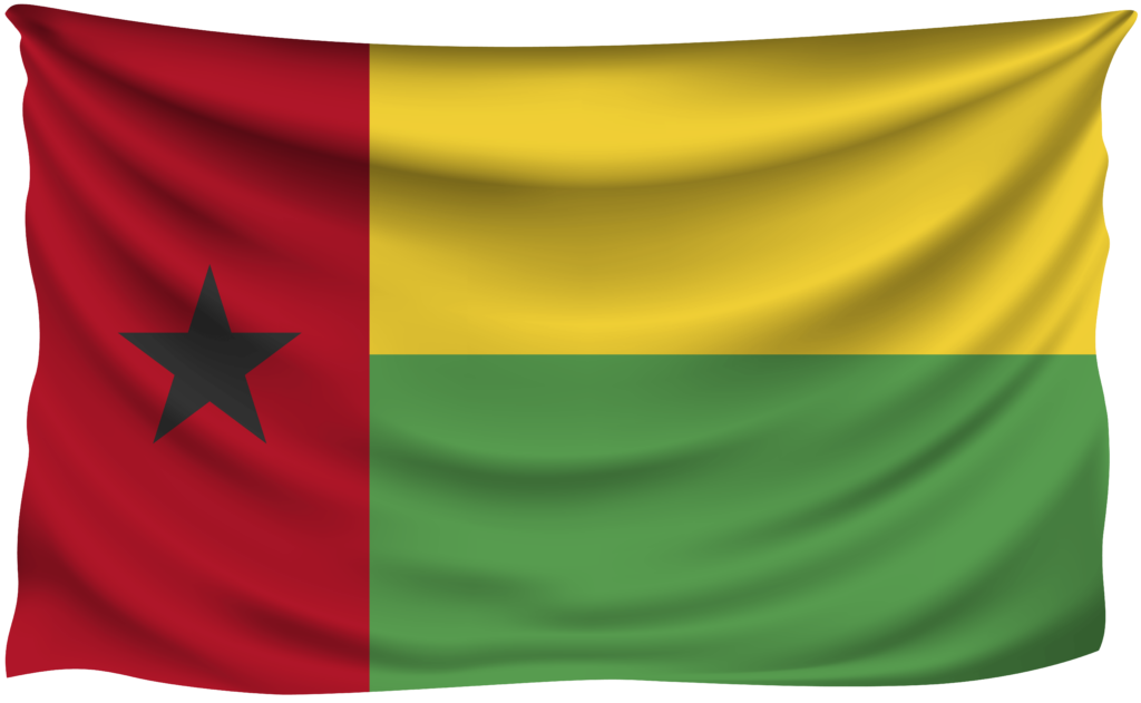 Guinea Bissau Wrinkled Flag