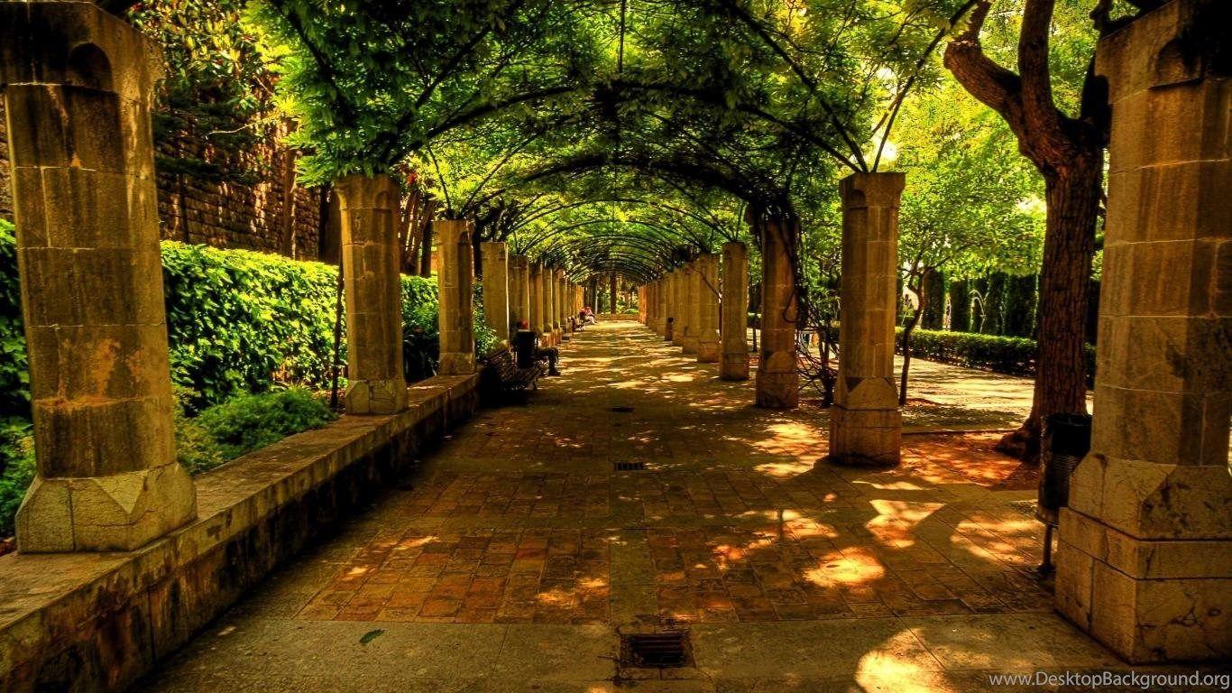 Wallpapers Natured Plase Place Alley Bench City Nature Park Spain
