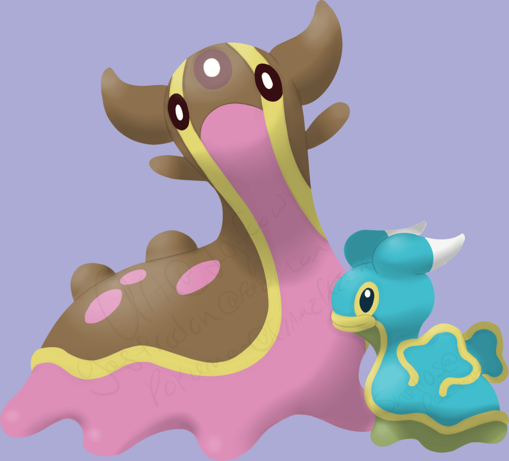 OC) Gastrodon|Shellos in Ken Sugimori’s style mixed with my own
