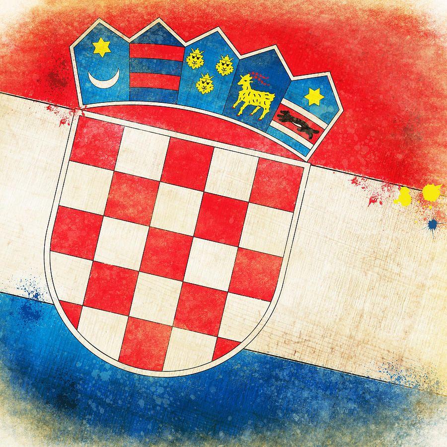 Croatia Flag Painting by Setsiri Silapasuwanchai