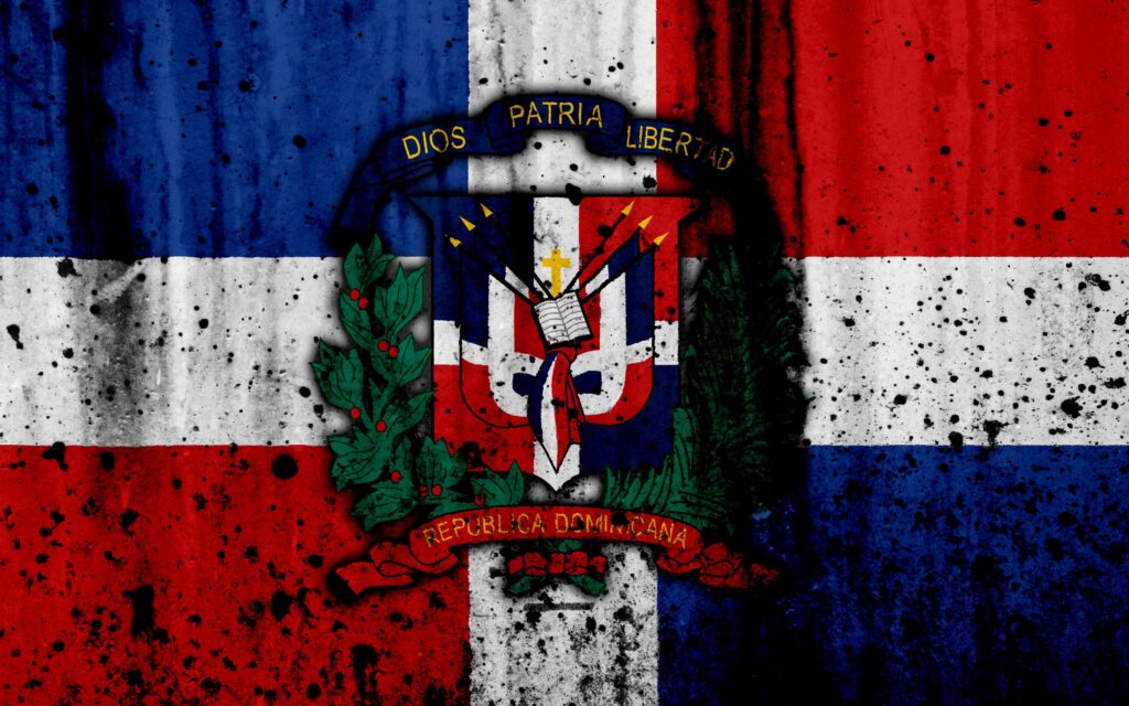 Download wallpapers Dominican Republic flag, k, grunge, North