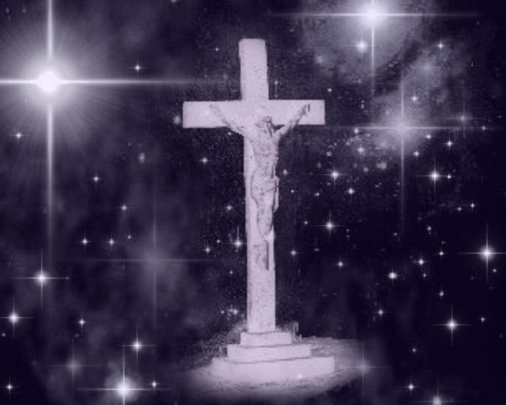Free Crucifix With Starry Backgrounds Backgrounds
