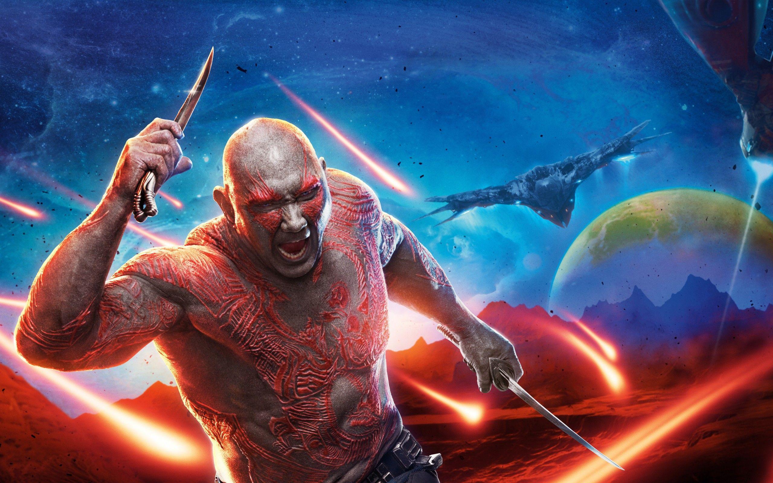 Wallpapers Drax the Destroyer, Dave Bautista, Guardians of the