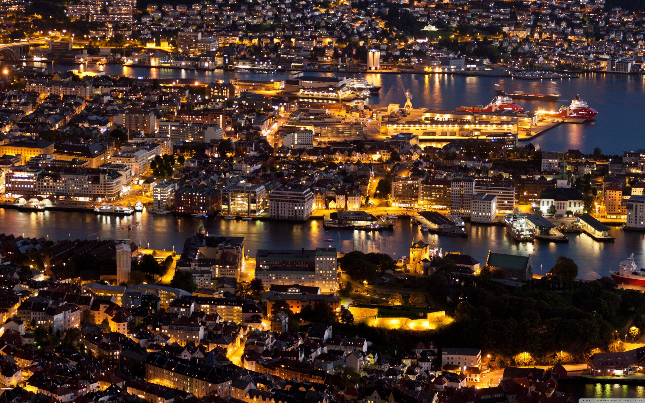 Bergen At Night Panorama ❤ K 2K Desk 4K Wallpapers for K Ultra HD