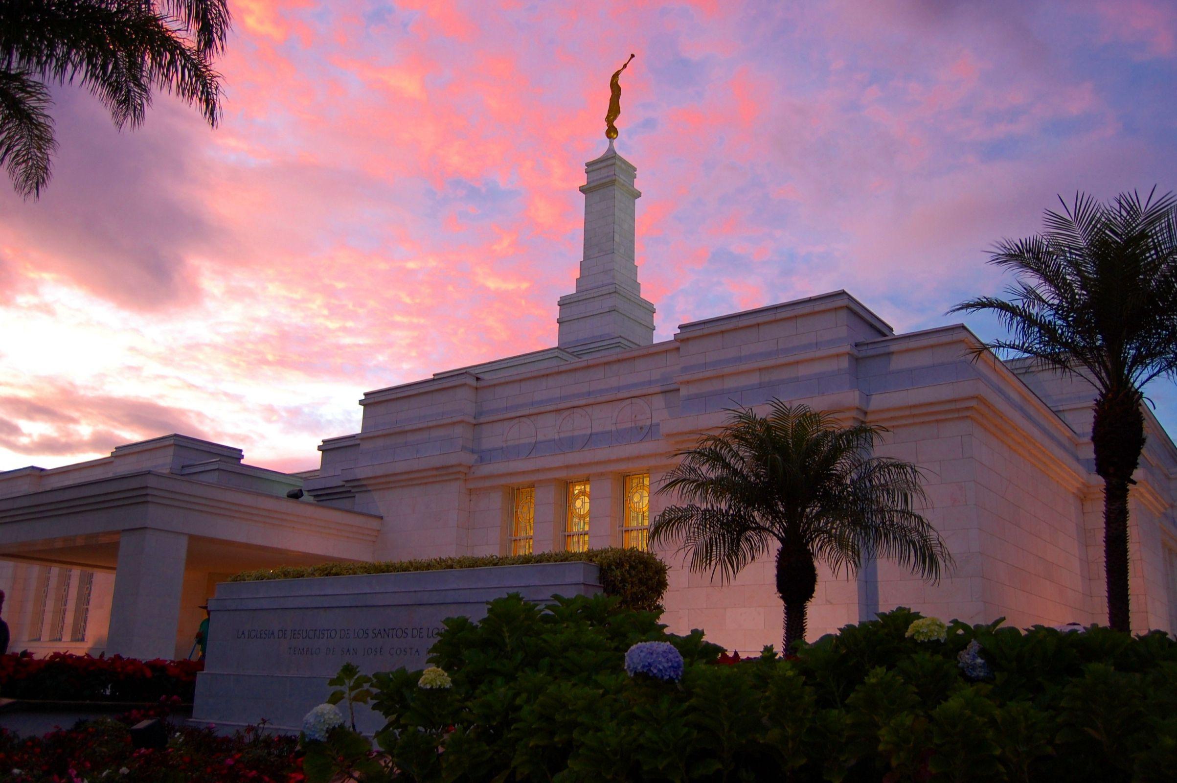 San José Costa Rica Temple at Sunset