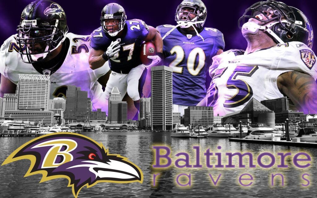 Sports, Baltimore Ravens Team Players Art, Nfl