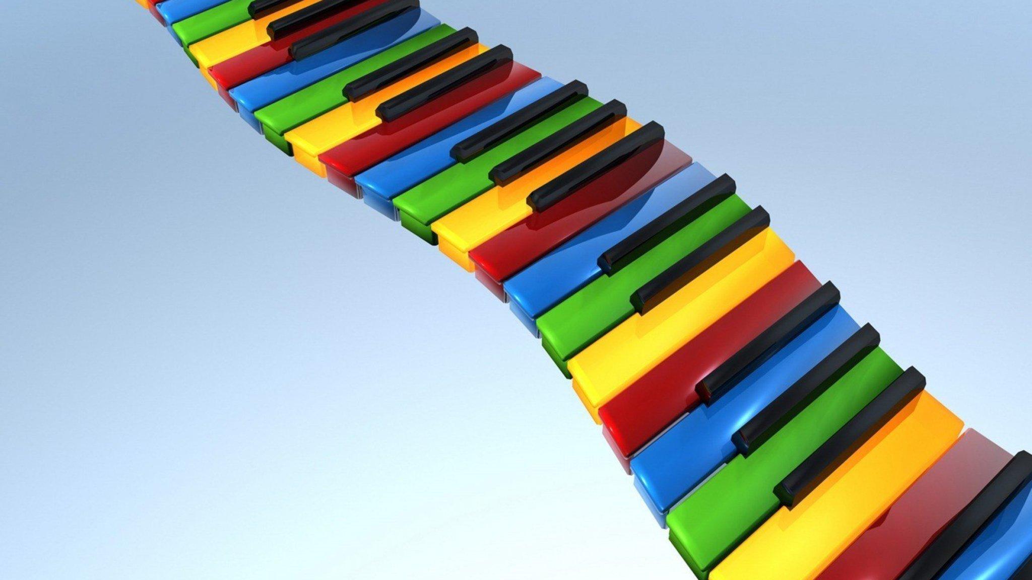 Colorful Piano Resolution 2K k Wallpapers