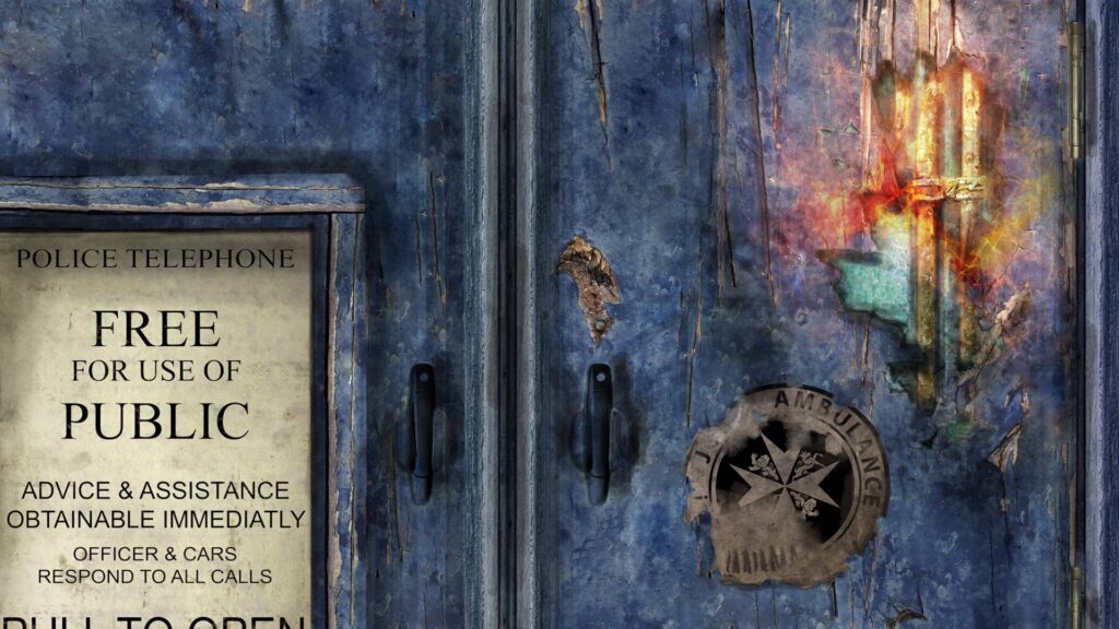Broken Tardis Doors Doctor Who Tv Series 2K wallpapers