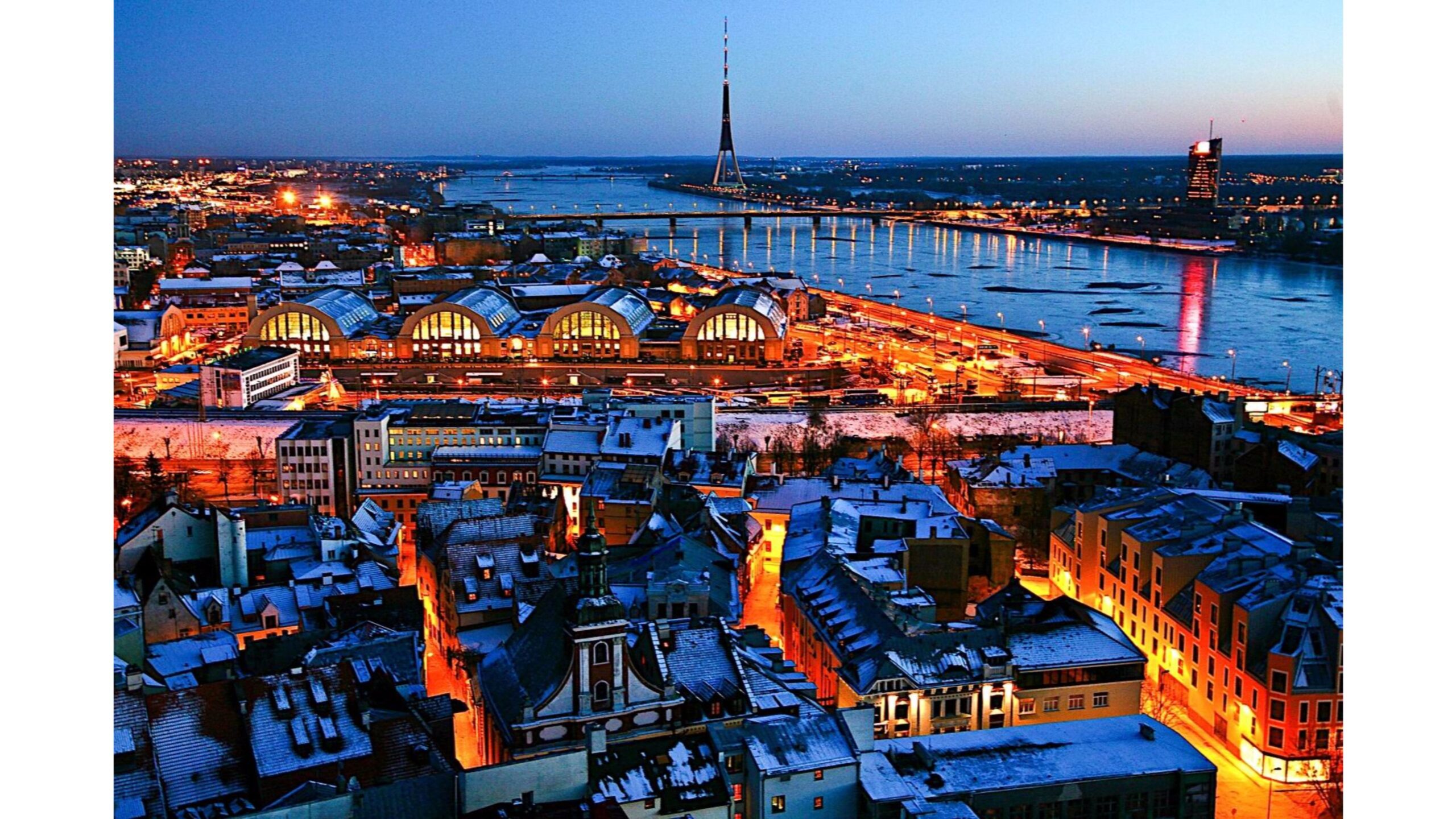 Night Lights Riga Latvia K Wallpapers