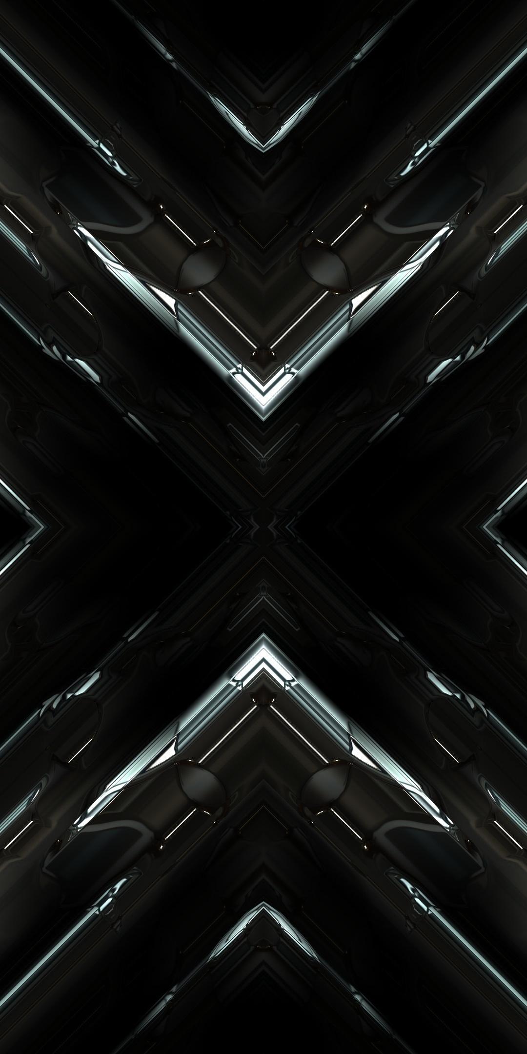 Download wallpapers fractal, dark, abstract, honor x