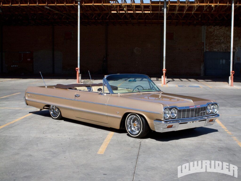 Tan Chevy Impala Lowrider Drop 4K 2K Wallpapers