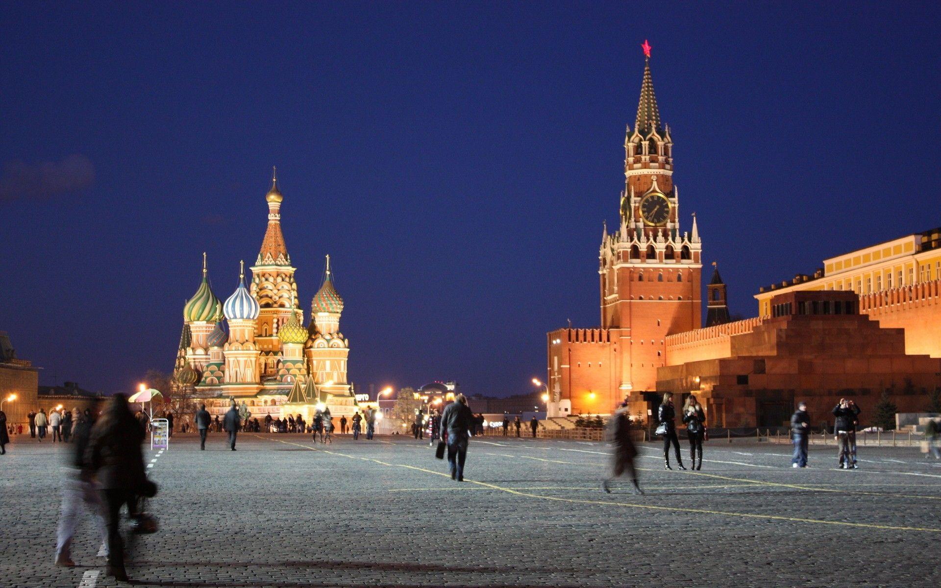 Wallpapers Russia, Moscow, Kremlin, Red Square, people, movement