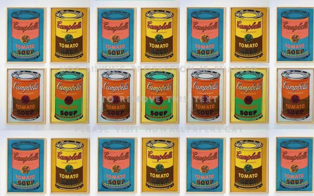 Warhol campbells soup andy pop art sixties