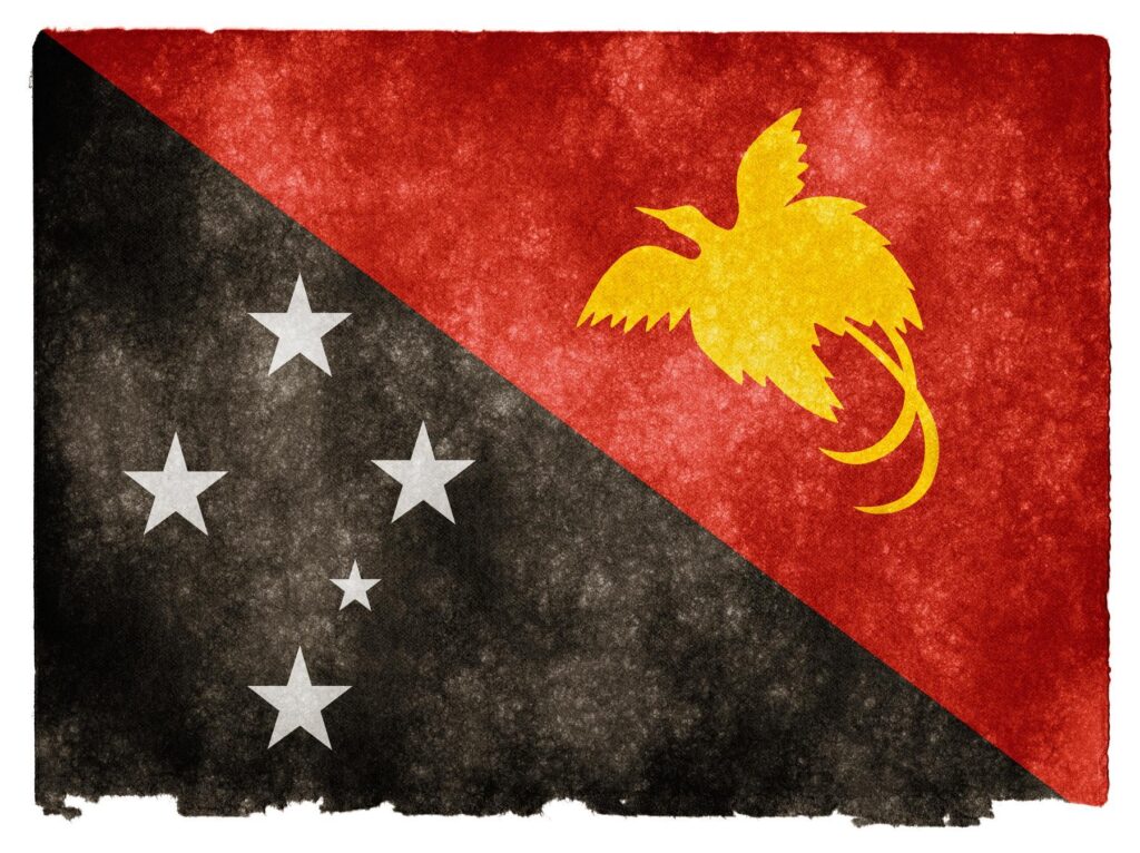 Free photo Papua New Guinea Grunge Flag