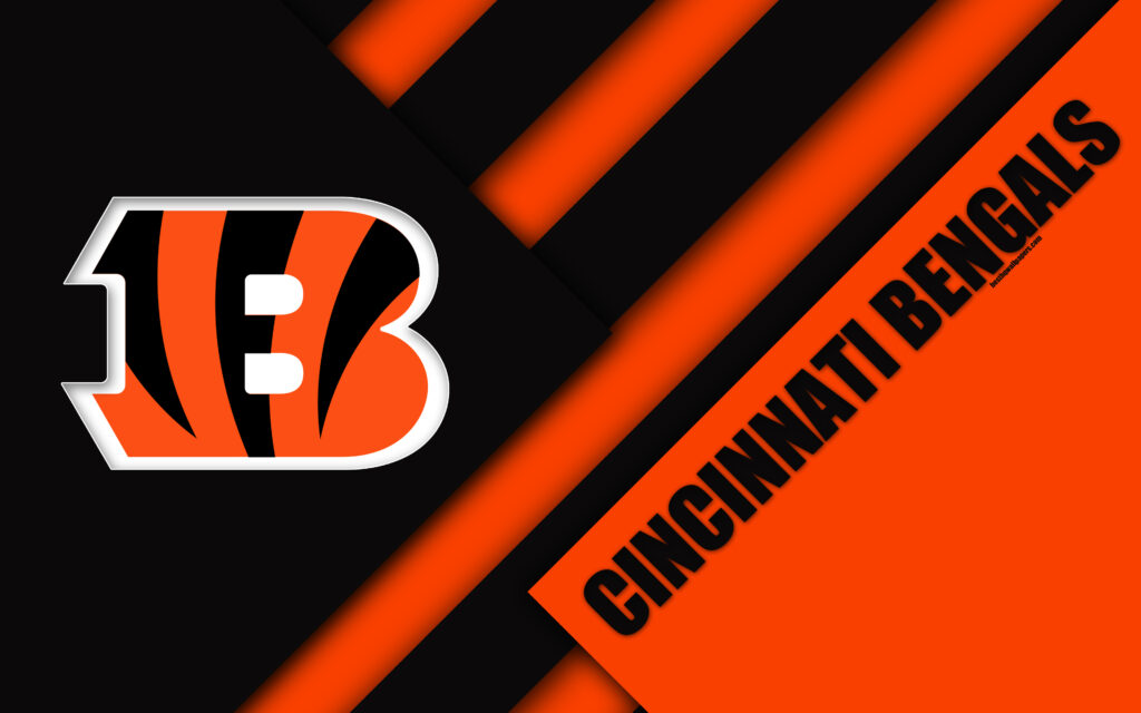 Cincinnati Bengals, k, Logo, Nfl, Black Orange Abstraction,