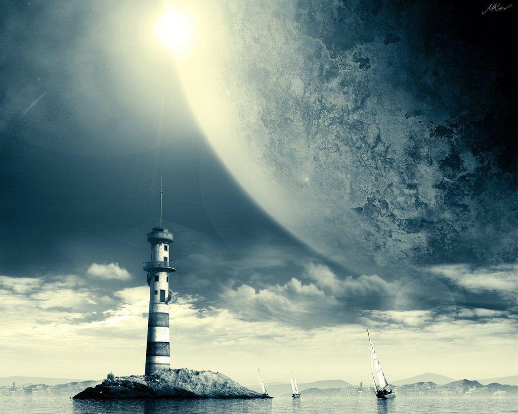 DeviantArt More Like Space Lighthouse wallpapers by FISHBOT