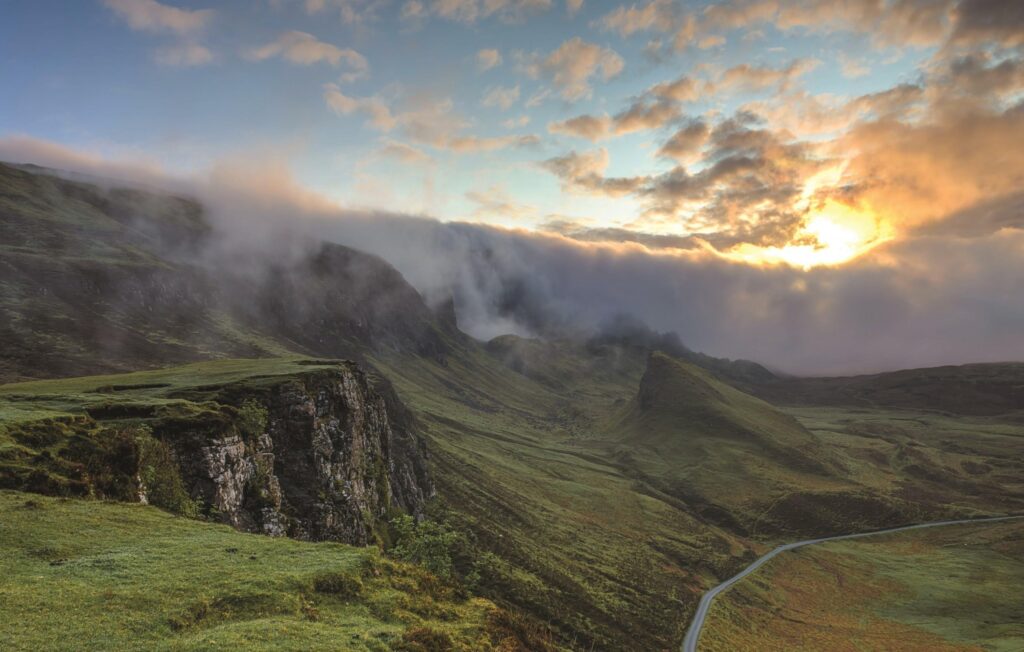 Download Isle Of Skye, Scotland, Clouds, Sunset, Hills