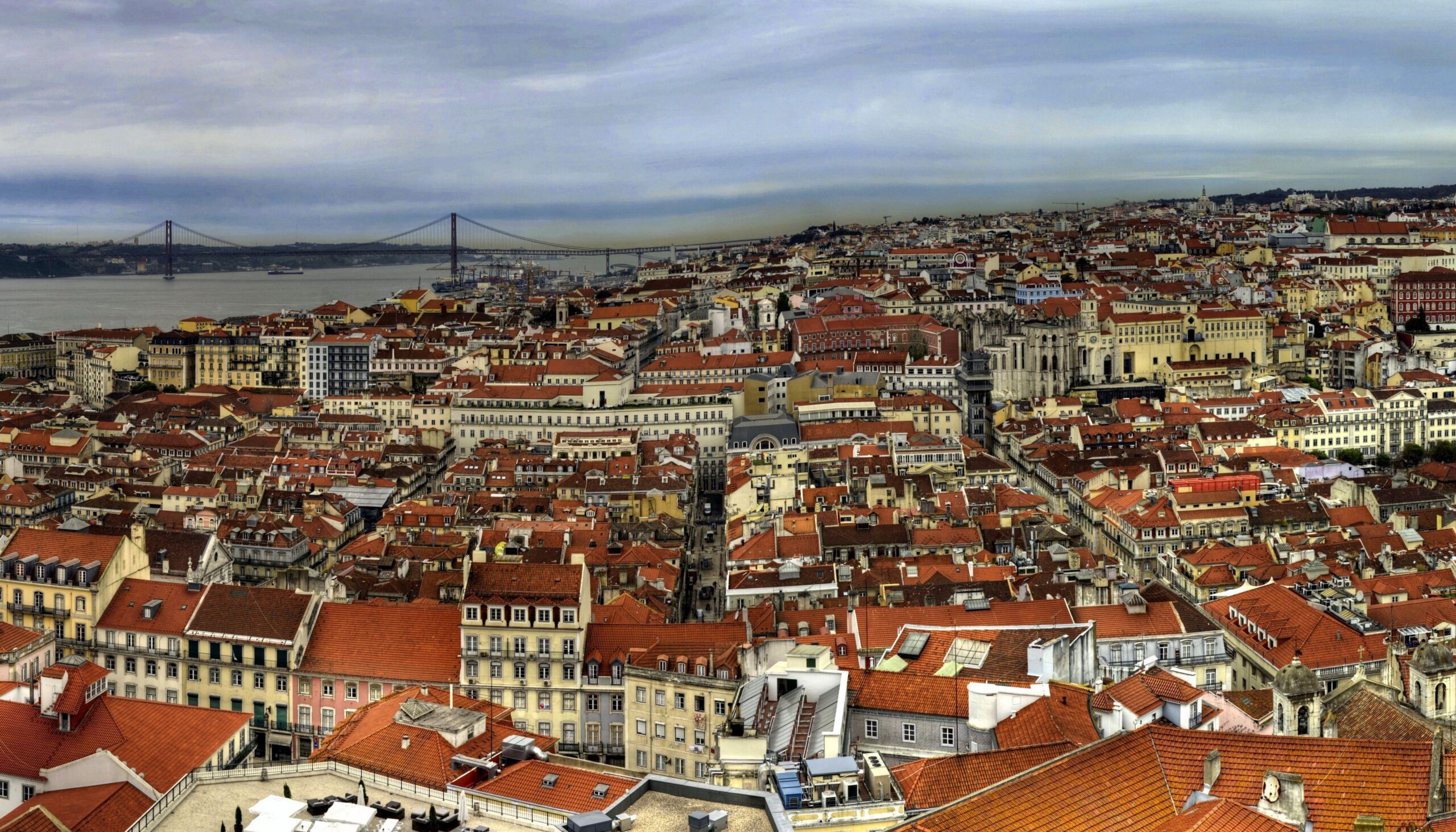 Wallpaper Portugal Lisbon From above Cities Houses