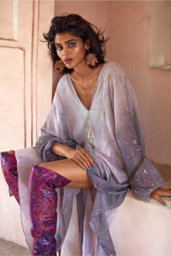 Saffron Vadher & Radhika Nair in Vogue India September by Greg